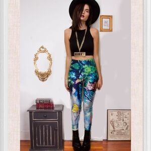 BLACKMILK Cheshire Cat Alice in Wonderland Leggings